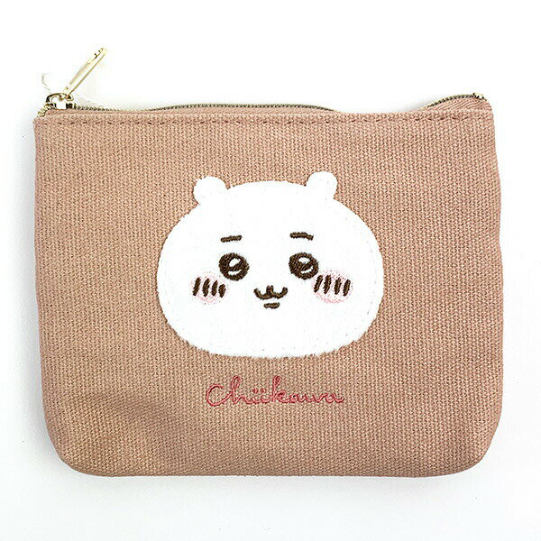 ちいかわ ティッシュポーチ ふわふわワッペン 小物入れ ピンクのサムネイル