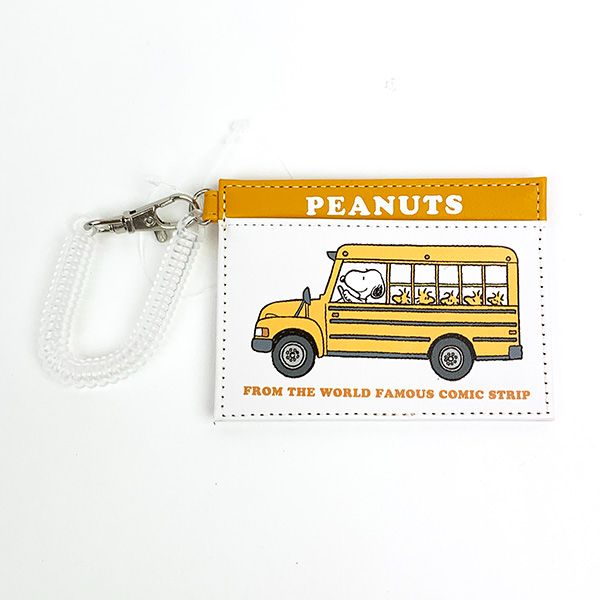 スヌーピー シングルパスケース ウッドストック 定期入れ ホワイト イエロー SNOPPY