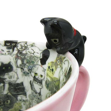 chaton chaton マグ マグカップ ピンク ネコ 黒猫
