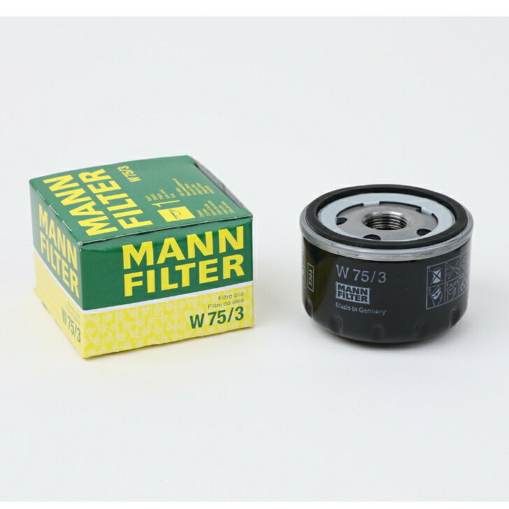 MANN FILTER マン フィルター オイルフィルター オイルエレメント W75/3 RENAULT ルノー 純正品番 77 00 107 905、77 00 274 177、77 00 871 919、82 00 768 913など