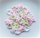 ◇ つぶパール♪ ミックス50個入り ◇ 🎀リボン型🎀 💛ハート型💛 ☆星型☆ ミックス50...