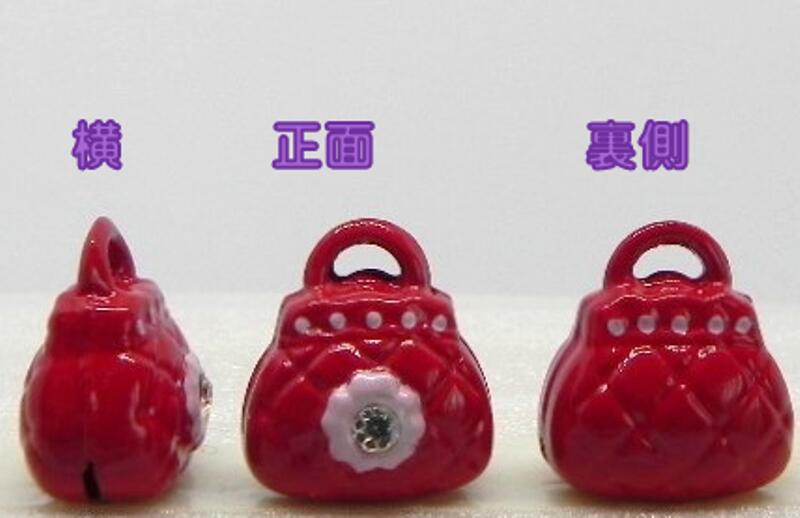 ☆ 可愛いバッグ　鈴　☆　1個　◇ペットの首輪や根付・ストラップにも♪　◇　鞄　かばん　カバン