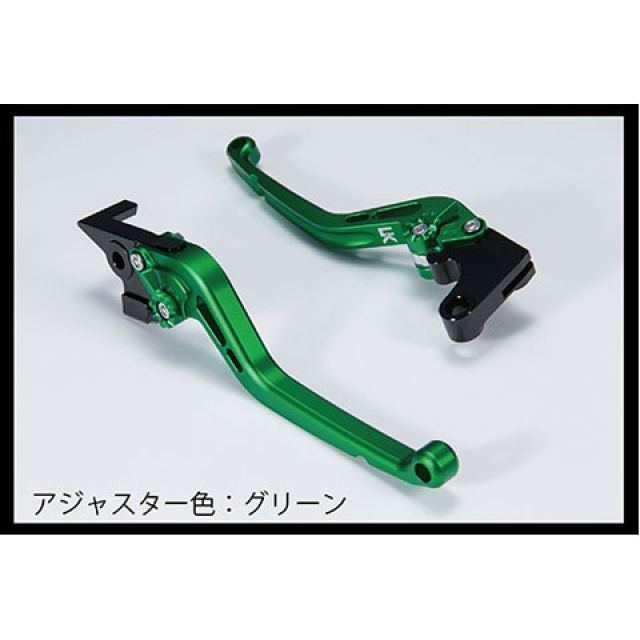 乐天商城 - ユーカナヤ スタンダードタイプ アルミ削り出しビレットショートレバー 艶消しカラー（レバーカラー：マットグリーン） CB1300SF/スーパーボルドール/スーパーツーリング カラー 調整アジャスター：マットグリーン HO009-009-0217-17