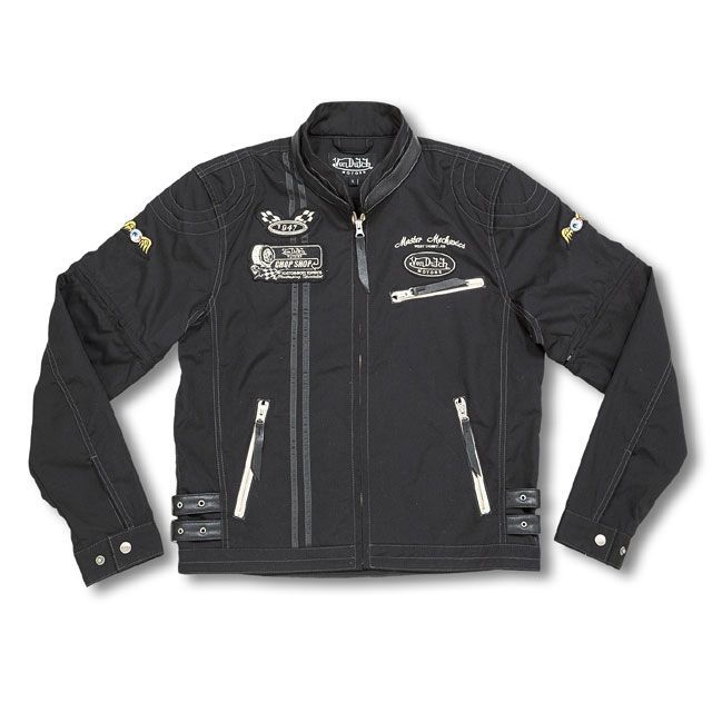 VonDutch VOM-S14 T/C ZIP-SHIRT カラー：ブラック サイズ：M VOM-S14 ボンダッチ カジュアルウェア バイク