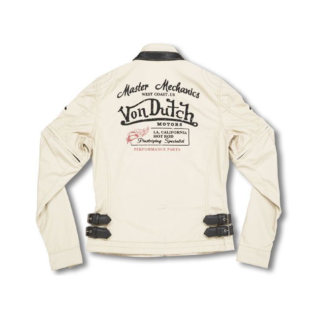 VonDutch VOM-S14 T/C ZIP-SHIRT カラー：アイボリー サイズ：レディースM VOM-S14 ボンダッチ カジュアルウェア バイク 2