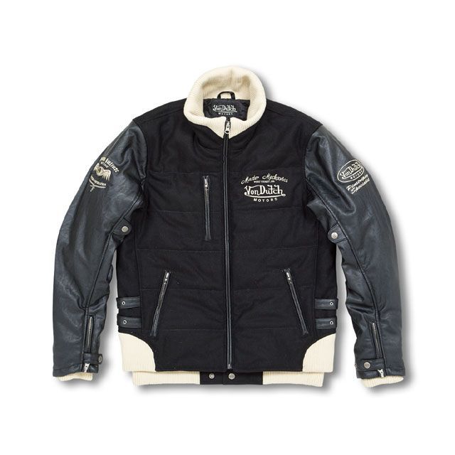 VonDutch 2015-2016秋冬モデル VOM-WM04 Melton Jackets カラー：アイボリー サイズ：XL VOM-WM04 ボンダッチ ジャケット バイク