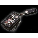 デグナー 花山 K-25K キーウォレット 柄 京桜 カラー ブラック K-25K