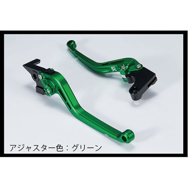 U-KANAYA ニンジャZX-6R ニンジャZX-6RR レバー スタンダードタイプ アルミ削り出しビレットショートレバー 艶消しカラー（レバーカラー：マットグリーン） カラー：調整アジャスター：マットグリーン ユーカナヤ