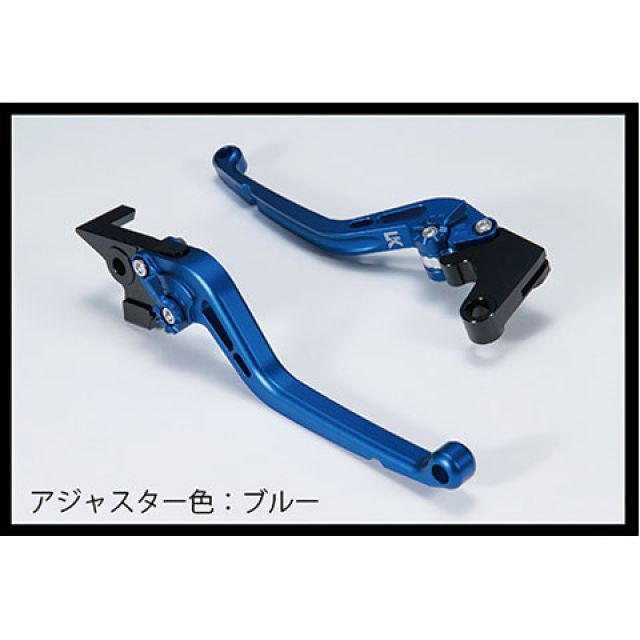 ユーカナヤ スタンダードタイプ アルミ削り出しビレットショートレバー（レバーカラー：マットレッド） ジェンマ カラー 調整アジャスター：マットブルー SU050-083-0215-14