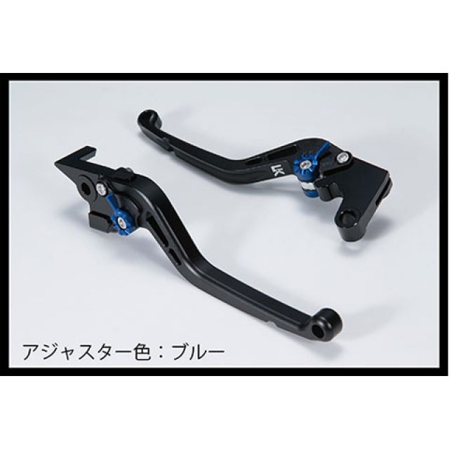 ユーカナヤ スタンダードタイプ アルミ削り出しビレットレバー（レバーカラー：マットブラック） YZF-R1 カラー 調整アジャスター：マットブルー YA014-008-0111-14