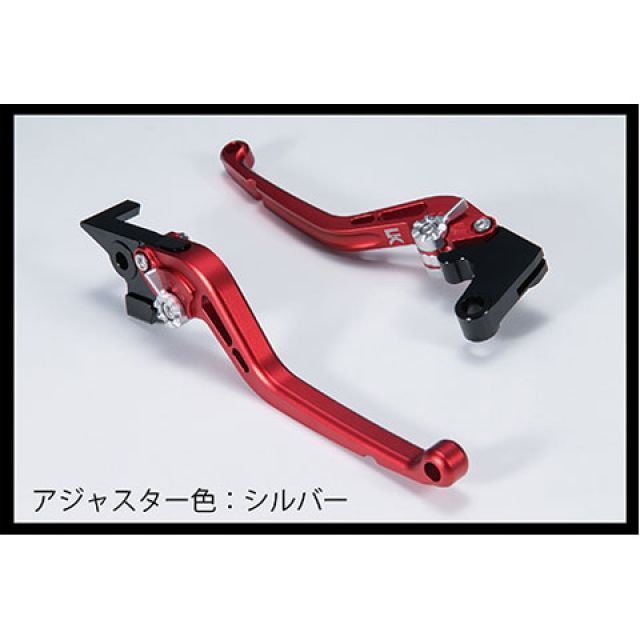 ユーカナヤ スタンダードタイプ アルミ削り出しビレットレバー（レバーカラー：マットブルー） YZF-R1 カラー 調整アジャスター：マットシルバー YA014-019-0114-13