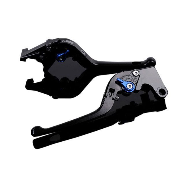 SPEEDRA アルミビレットアジャストレバーセット 3D可倒式（レバー本体：ブラック） TUONO V4R/Factory アジャスター ブルー AP0407095-BE