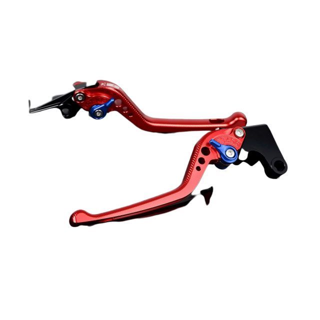 SPEEDRA アルミビレットアジャストレバーセット 3Dロング（レバー本体：レッド） アジャスター ブルー BM0406322-BE