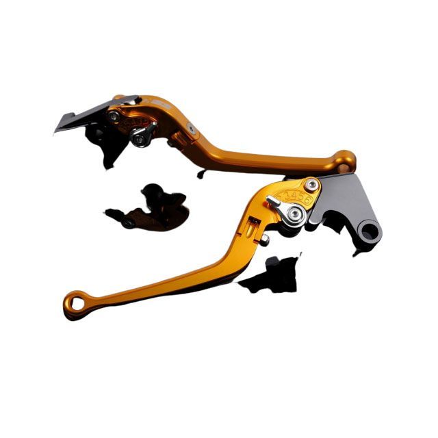 SPEEDRA アルミビレットアジャストレバーセット スタンダード可倒式（レバー本体：ゴールド） アジャスター シルバー DU0400613-SR