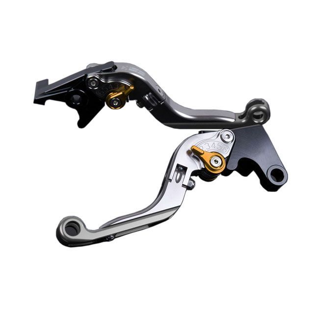 SPEEDRA アルミビレットアジャストレバーセット 可倒延長式（レバー本体：チタン） アジャスター ゴールド エクステンション チタン DU0405797-GDTM