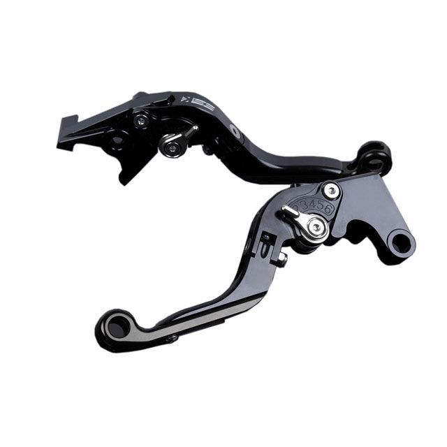 SPEEDRA アルミビレットアジャストレバーセット 可倒延長式（レバー本体：ブラック） アジャスター シルバー エクステンション ブラック DU0407270-SRBK