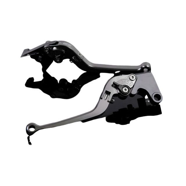 SPEEDRA アルミビレットアジャストレバーセット スタンダード可倒式（レバー本体：チタン） CBR600F CB600F アジャスター ブラック HO0403000-BK
