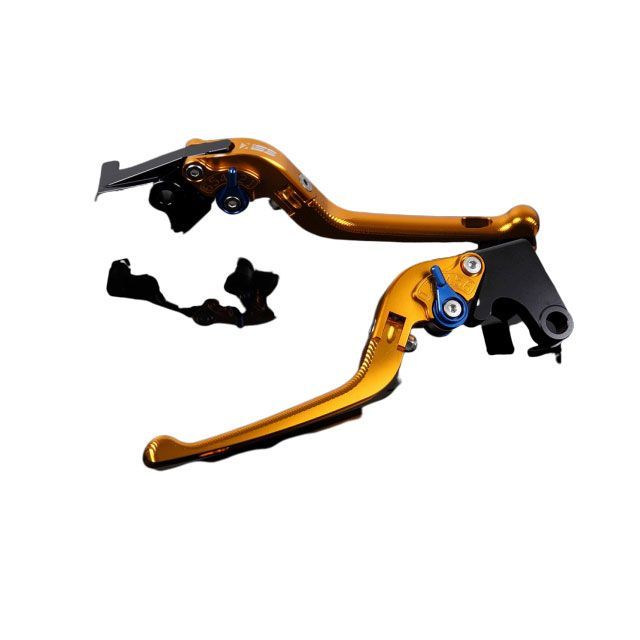 ●メーカー名：SPEEDRA(スピードラ)●商品名：アルミビレットアジャストレバーセット 3D可倒式（レバー本体：ゴールド）●アジャスター ブルー・アジャスター：ブラックはこちら・アジャスター：ゴールドはこちら・アジャスター：グリーンはこちら・アジャスター：レッドはこちら・アジャスター：シルバーはこちら・アジャスター：チタンはこちら●メーカー品番：HO0406159-BE●JANコード：4589995387656ブランド名が「SSK」から「SPEEDRA」へ変更となっております。ブランド名変更に伴い製品は順次、変更品へ切り替わる予定ですが、在庫状況により、しばらくの間は、現行品と変更品が混在するかと存じますが、ご理解、ご了承いただきますようお願い申し上げます。商品の保証は、メーカー保証書の内容に準じます。カラーレバー本体：ゴールド備考■レバー長さ：約172mm■高強度アルミニウム合金素材6061を精密加工したレバー本体にアルマイト処理を行うことにより高級感を与え、高精度を実現しました。■純正マスターシリンダー、クラッチレバーホルダーに装着できます。■握りやすい形状により操作に必要な力を低減。■レバーが可倒式になっておりますので転倒等の衝撃によるダメージを最小限に抑えます。■6段階アジャスターにより最大約28mmまで調整が可能となっており、好みのレバー位置にセッティング可能ですので手の小さな女性でも快適な操作性を確保出来ます。■レバー前面部分には滑り止めの溝加工を施し、操作の安全性を高めます。■レバーエンド部に風圧を逃すスリット加工が施してあります。■商品を発送する際に補修部品のリストを同梱させていただいておりますので、破損や日焼け等があった場合の部品単位での販売も可能となっております。ご注意※取り付け車種により純正レバーに付属する部品をご使用いただく場合がございます。※レバー交換後は必ず異常が無いか確認を行ってください。※この商品は予告なしに価格や仕様を変更する場合がございます。写真注意※画像はイメージです。取付ブラケットの形状は実物と異なる場合があります。※モニターの環境等の理由により画像の色と実物の色が若干異なって見える場合がございます。※掲載画像はイメージです。実際の商品とは色味や仕様が異なる場合がございます。メーカー車種年式型式・フレームNo.その他ホンダCB11002013〜SC65ホンダCB1100EXホンダCB1100RSホンダCBF10002010-2013※商品掲載時の適合情報です。年式が新しい車両については、必ずメーカーサイトにて適合をご確認ください。