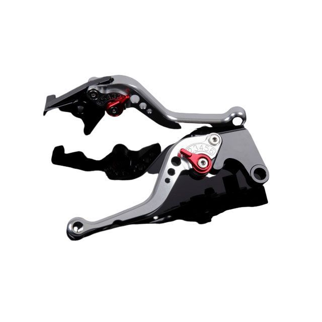 SPEEDRA アルミビレットアジャストレバーセット スタンダードショート（レバー本体：シルバー） アジャスター レッド KA0404087-RD