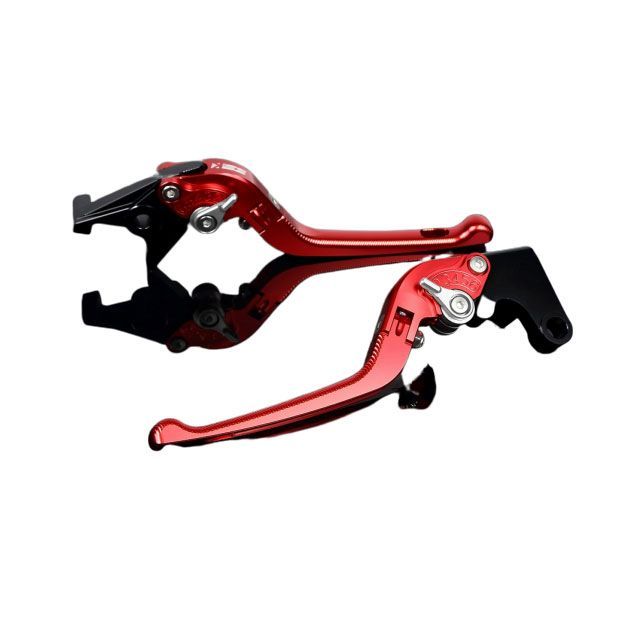 SPEEDRA アルミビレットアジャストレバーセット 3D可倒式（レバー本体：レッド） アジャスター シルバー KA0405055-SR