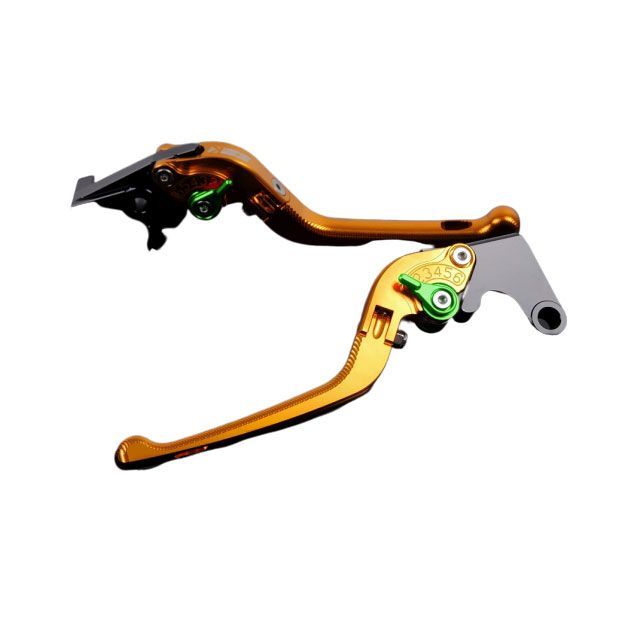 SPEEDRA アルミビレットアジャストレバーセット 3D可倒式（レバー本体：ゴールド） アジャスター グリーン KA0406719-GN