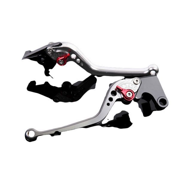SPEEDRA アルミビレットアジャストレバーセット スタンダードロング（レバー本体：シルバー） Ninja ZX-14R ABS High Grade アジャスター レッド KA0406928-RD