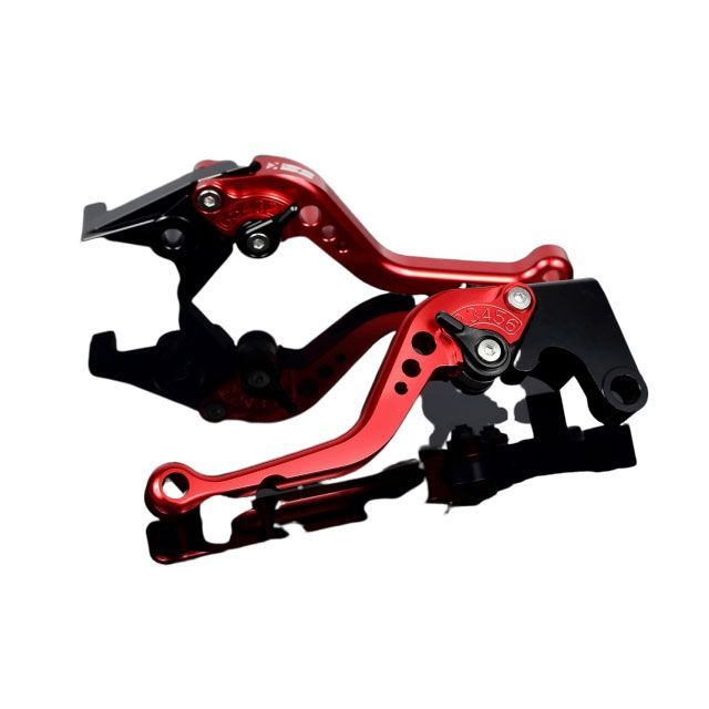 SPEEDRA アルミビレットアジャストレバーセット スタンダードショート（レバー本体：レッド） Ninja ZX-14R ABS High Grade アジャスター ブラック KA0406938-BK
