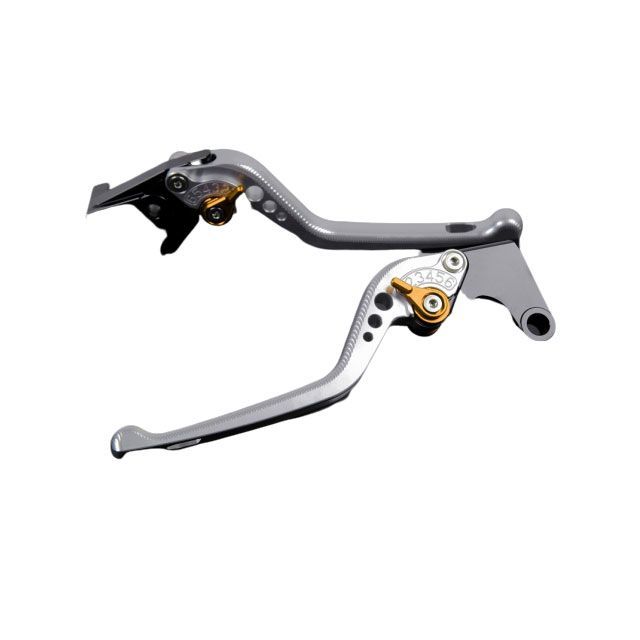 SPEEDRA アルミビレットアジャストレバーセット 3Dロング（レバー本体：シルバー） Ninja ZX-14R ABS High Grade アジャスター ゴールド KA0406949-GD