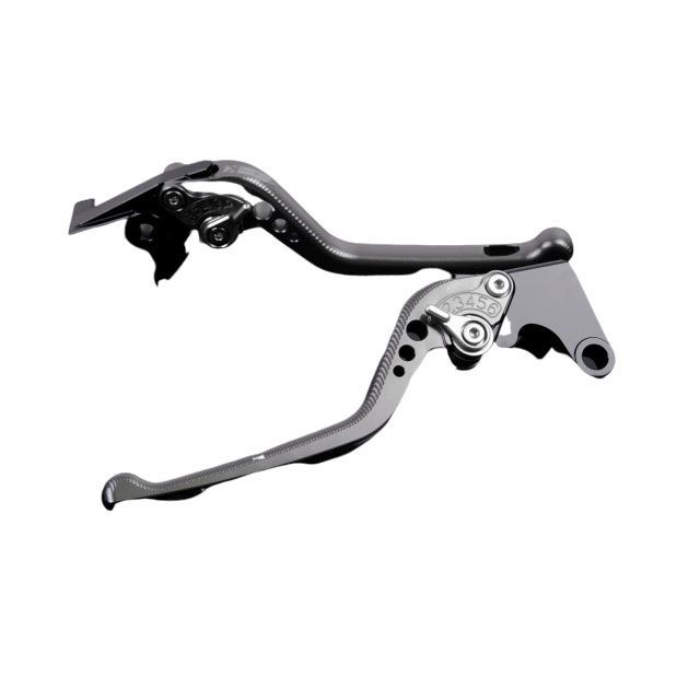 SPEEDRA アルミビレットアジャストレバーセット 3Dロング（レバー本体：チタン） Ninja ZX-14R ABS High Grade アジャスター シルバー KA0406953-SR