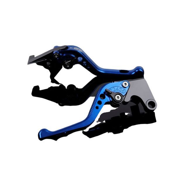SPEEDRA アルミビレットアジャストレバーセット 3Dショート（レバー本体：ブルー） Ninja ZX-14R ABS High Grade アジャスター ブラック KA0406958-BK