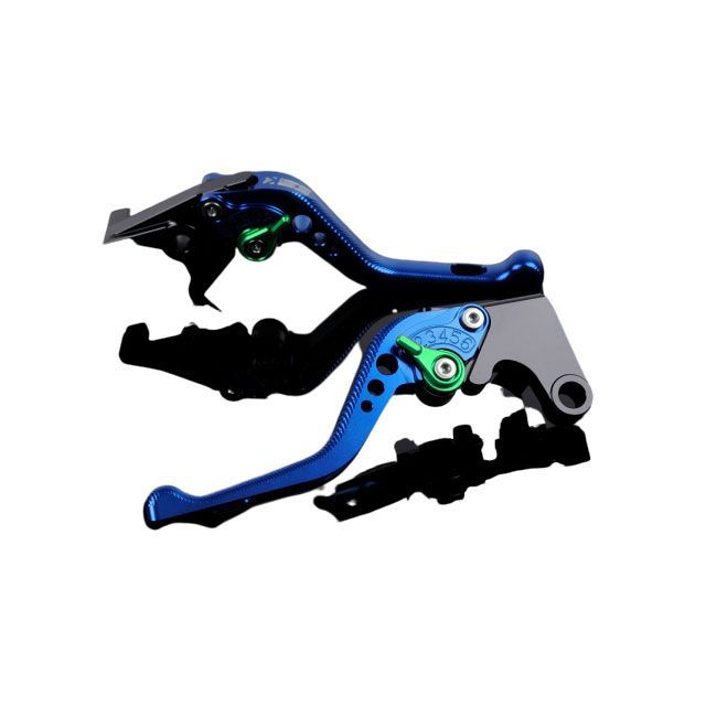 SPEEDRA アルミビレットアジャストレバーセット 3Dショート（レバー本体：ブルー） Ninja ZX-14R ABS High Grade アジャスター グリーン KA0406958-GN