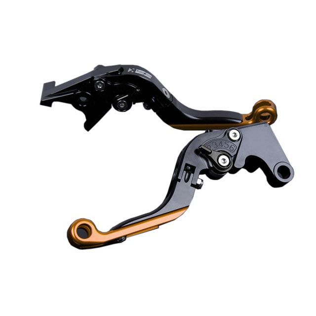 SPEEDRA アルミビレットアジャストレバーセット 可倒延長式（レバー本体：ブラック） Ninja ZX-14R ABS High Grade アジャスター ブラック エクステンション ゴールド KA0406962-BKGD