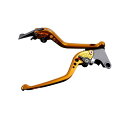 SPEEDRA アルミビレットアジャストレバーセット 3Dロング(レバー本体:ゴールド) アジャスター ブラック KT0404709-BK