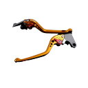 SPEEDRA アルミビレットアジャストレバーセット 3Dロング(レバー本体:ゴールド) アジャスター レッド KT0406418-RD(2)
