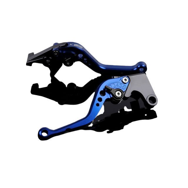 SPEEDRA アルミビレットアジャストレバーセット スタンダードショート（レバー本体：ブルー） GSX-R1000 アジャスター ブラック SU0404131-BK