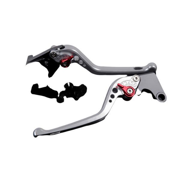 SPEEDRA アルミビレットアジャストレバーセット 3Dロング（レバー本体：シルバー） GSX1300R隼 アジャスター レッド SU0406802-RD
