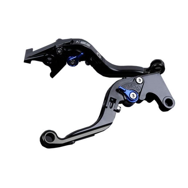 SPEEDRA アルミビレットアジャストレバーセット 可倒延長式（レバー本体：ブラック） GSX1300R隼 アジャスター ブルー エクステンション ブラック SU0406815-BEBK