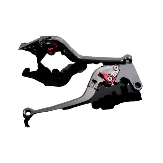 SPEEDRA アルミビレットアジャストレバーセット スタンダード可倒式（レバー本体：チタン） アジャスター レッド TR0406540-RD