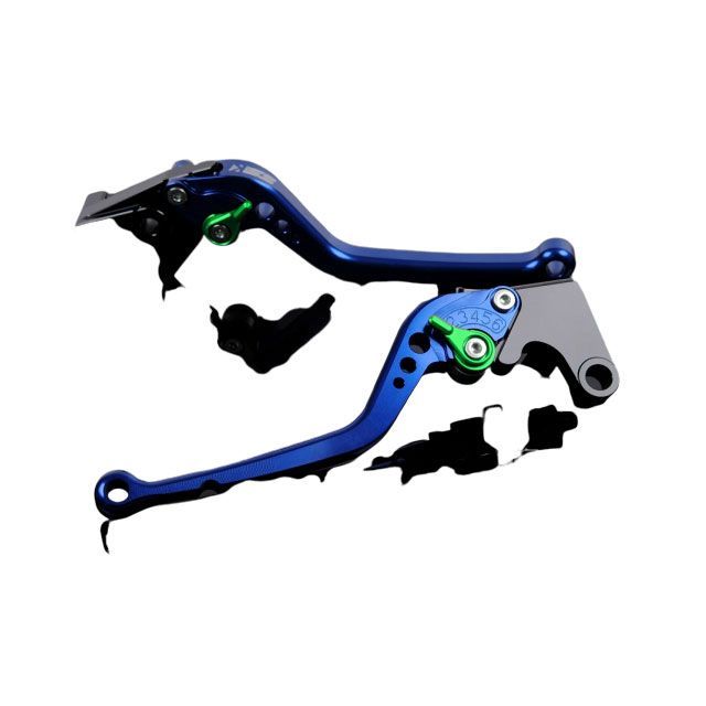 SPEEDRA アルミビレットアジャストレバーセット スタンダードロング（レバー本体：ブルー） アジャスター グリーン TR0406545-GN