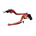 SPEEDRA アルミビレットアジャストレバーセット 3Dロング(レバー本体:レッド) アジャスター ゴールド YA0405595-GD