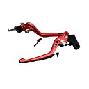 SPEEDRA アルミビレットアジャストレバーセット 3Dロング(レバー本体:レッド) アジャスター シルバー YA0405721-SR