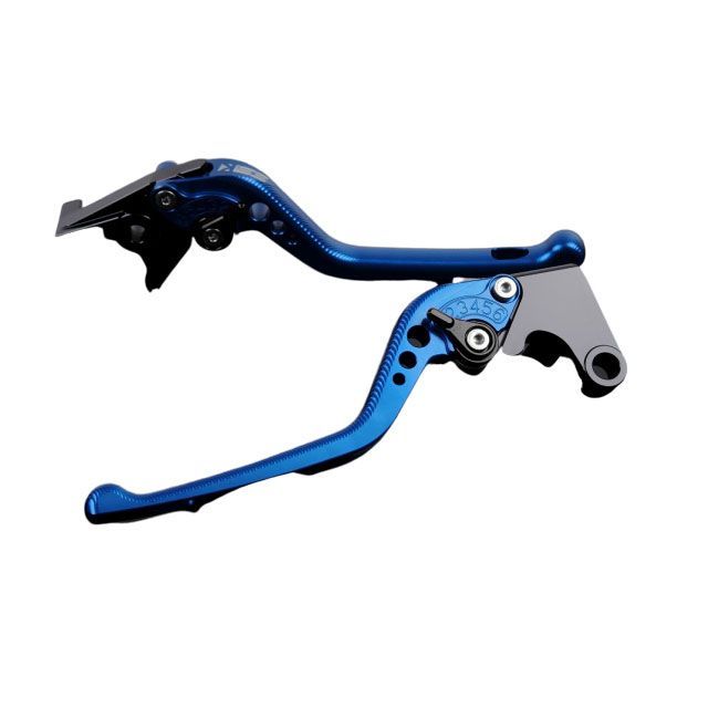 SPEEDRA アルミビレットアジャストレバーセット 3Dロング（レバー本体：ブルー） YZF-R1 アジャスター ブラック YA0406468-BK
