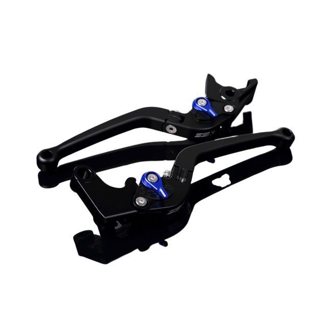 SPEEDRA アルミビレットアジャストレバーセット スタンダード可倒式（レバー本体：マットブラック） アジャスター マットブルー LVAM069BK-BE