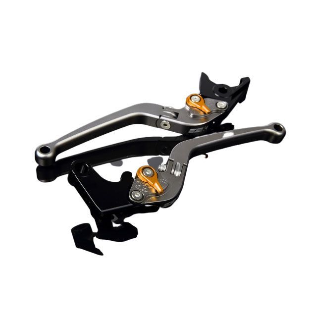 SPEEDRA アルミビレットアジャストレバーセット スタンダード可倒式（レバー本体：マットチタン） アジャスター マットゴールド LVAM069TM-GD