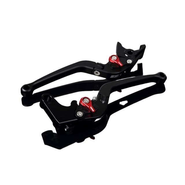 SPEEDRA アルミビレットアジャストレバーセット スタンダード可倒式（レバー本体：マットブラック） アジャスター マットレッド LVAM070BK-RD