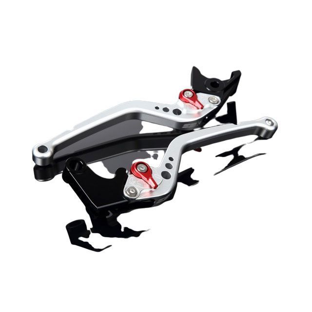 SPEEDRA アルミビレットアジャストレバーセット スタンダードロング（レバー本体：マットシルバー） CBR250RR アジャスター マットレッド LVBM015SR-RD