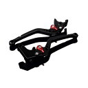 SPEEDRA アルミビレットアジャストレバーセット スタンダードロング(レバー本体:マットブラック) アジャスター マットレッド LVBM027BK-RD(2)