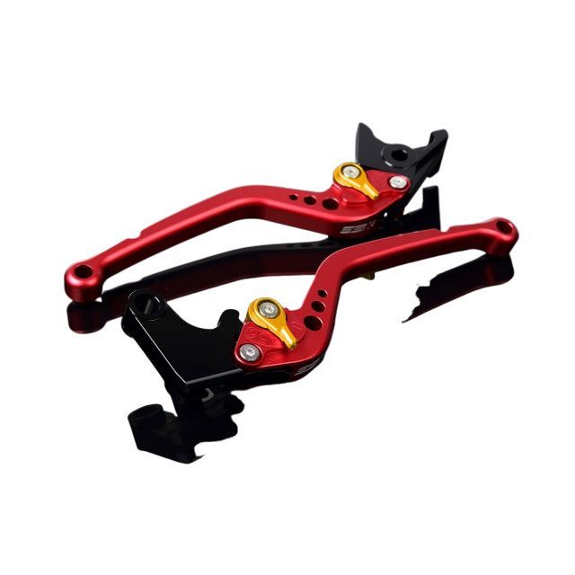SPEEDRA アルミビレットアジャストレバーセット スタンダードロング（レバー本体：マットレッド） アジャスター マットゴールド LVBM059RD-GD