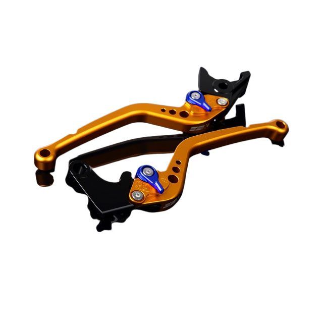 SPEEDRA アルミビレットアジャストレバーセット スタンダードロング（レバー本体：マットゴールド） アジャスター マットブルー LVBM069GD-BE