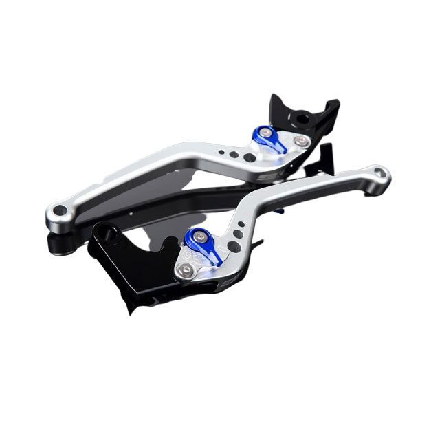 SPEEDRA アルミビレットアジャストレバーセット スタンダードロング（レバー本体：マットシルバー） アジャスター マットブルー LVBM069SR-BE